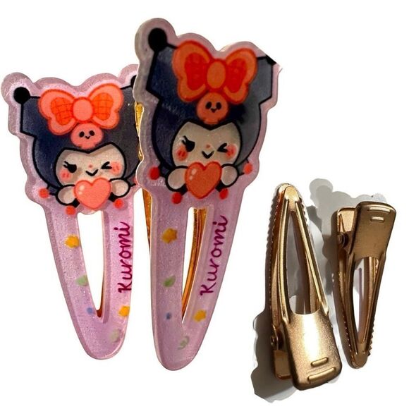 New Sanrio Kuromi Hair Accessories – 2 pcs Hair Clips - Picture 16 of 16